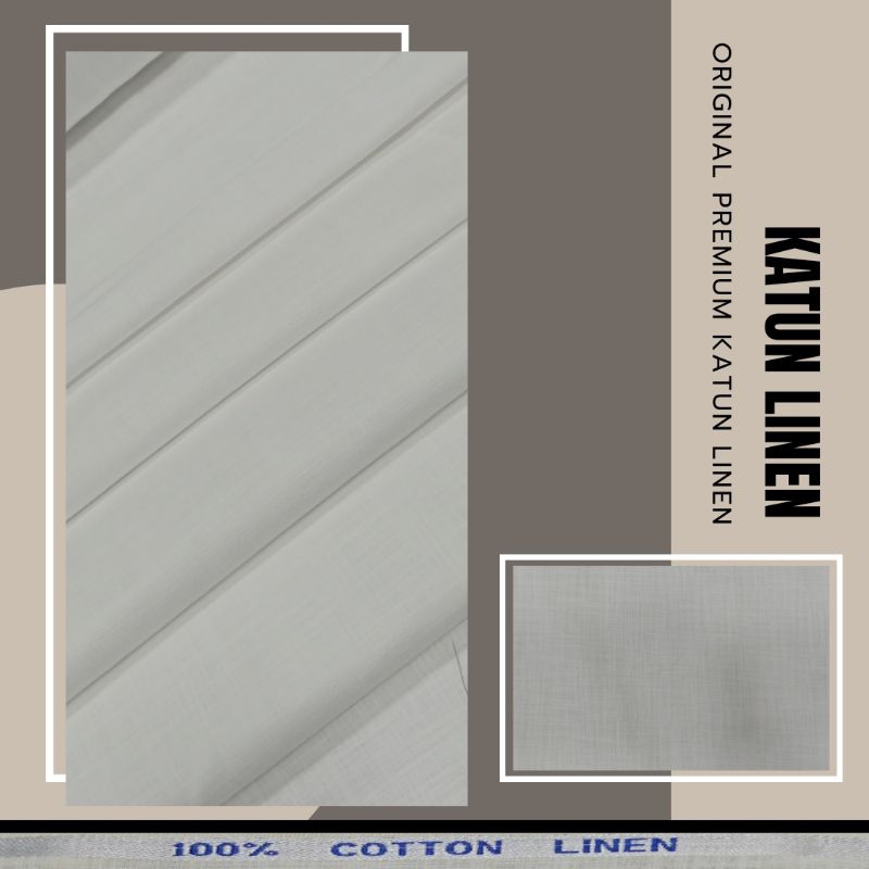 KATUN LINEN POLOS | KAIN BAJU  | KAIN POLOS | POLOS PUTIH | BLOUSE KEMEJA HEM POLOS