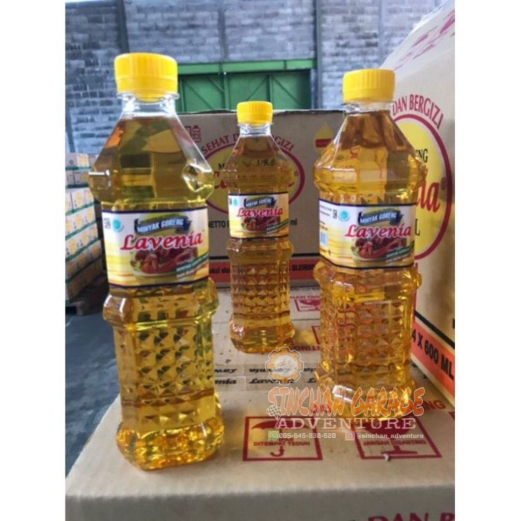 

minyak goreng 600ml kemasan botol lavenia @1karton(24)