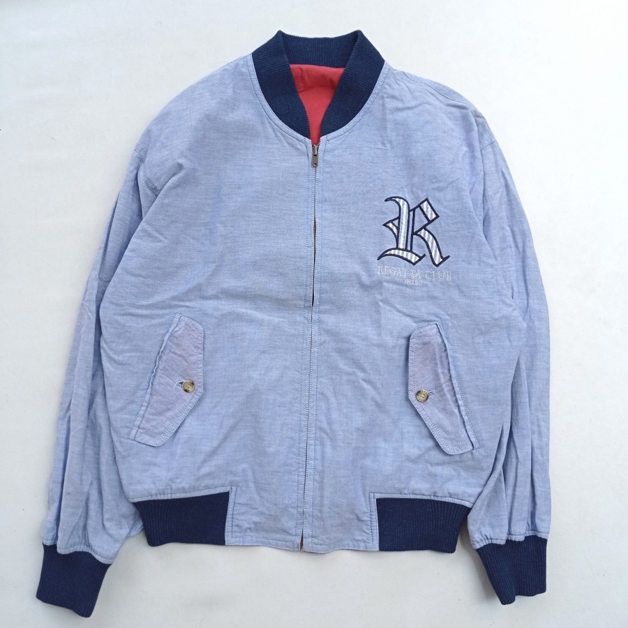 vintage 80s Regatta Club reversible casual bomber jacket issey sport