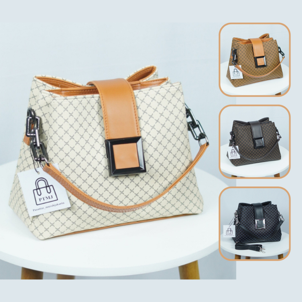Tas Wanita Selempang Tas bahu Wanita Tote Bag Kulit Totebag Kulit Tas Slempang Wanita (2E) Tas Sling