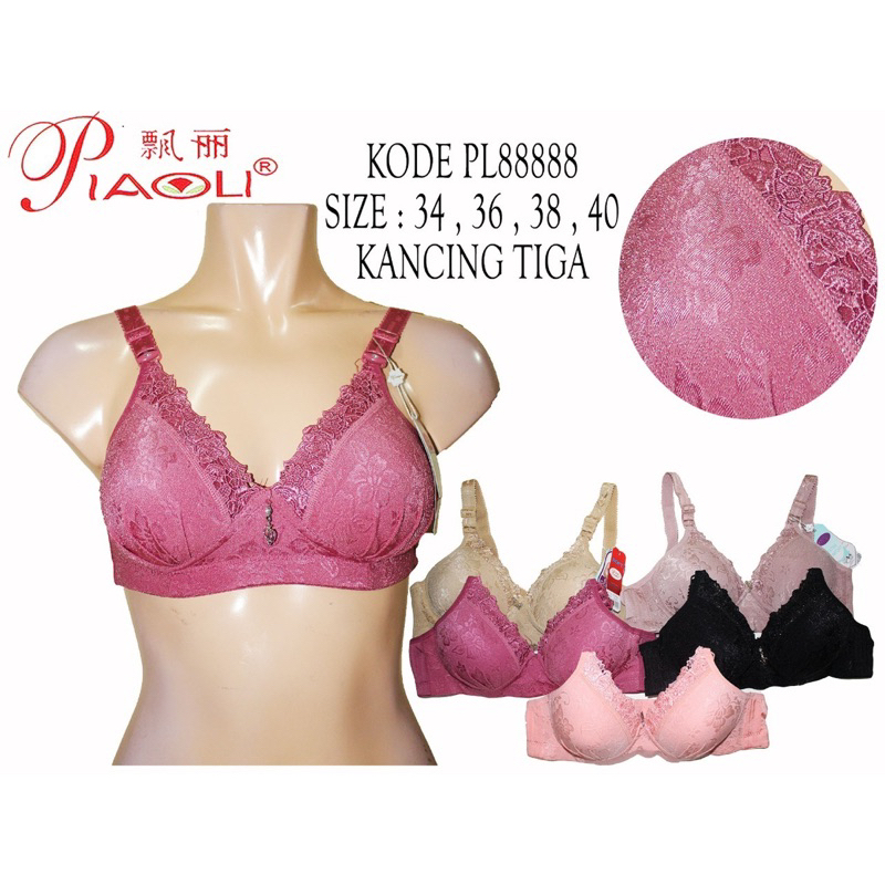[1helai] BRA PIAOLY ART PL88888 || BRA import piaoli busa tanpa kawat