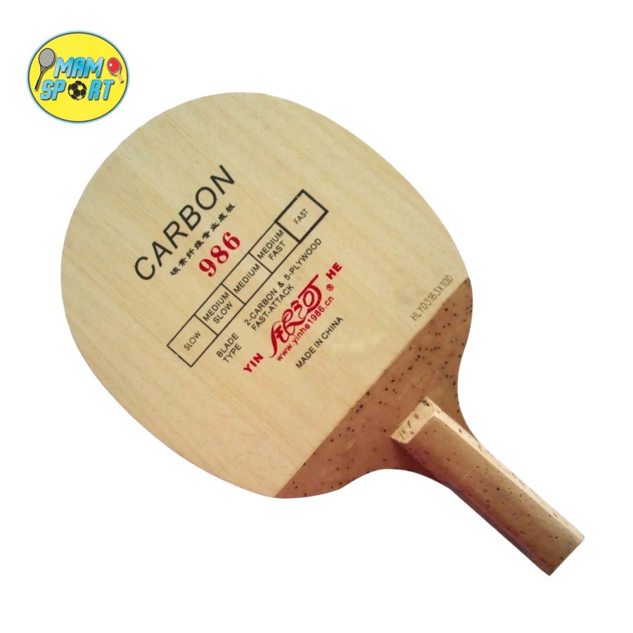 Kayu Bet Tenis Meja YINHE 986 Carbon Penholder Original