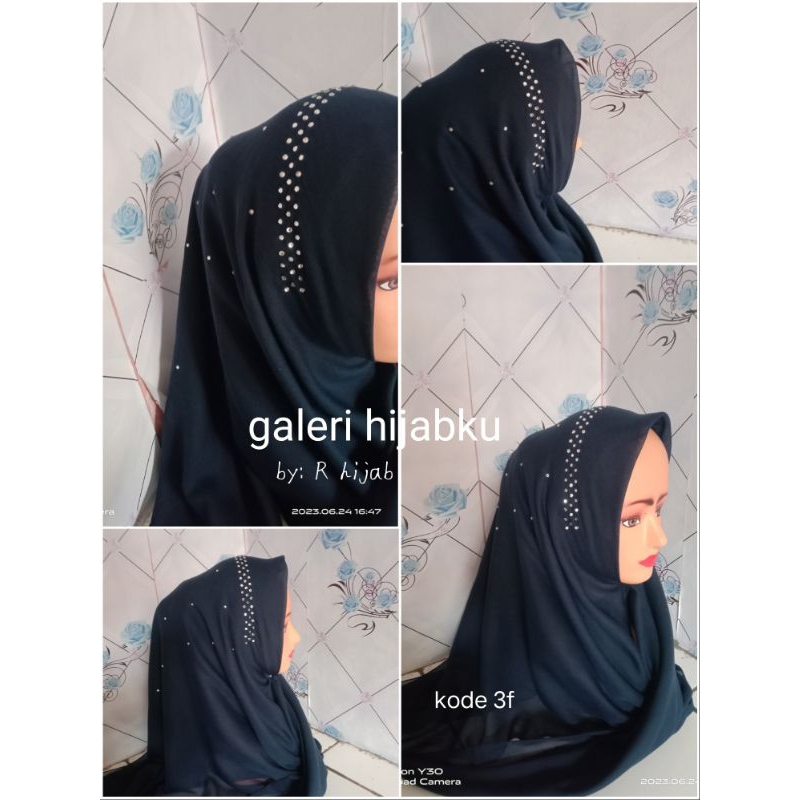 hijab paris swarovski by:R hijab motif 3f