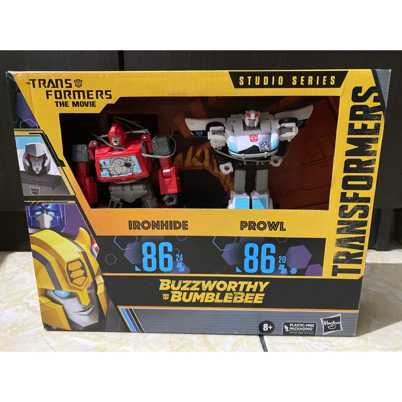 Hasbro Transformers BUzzworth Bumblebee  Studio Series 86-24BB Ironhide and 86-20BB Prowl