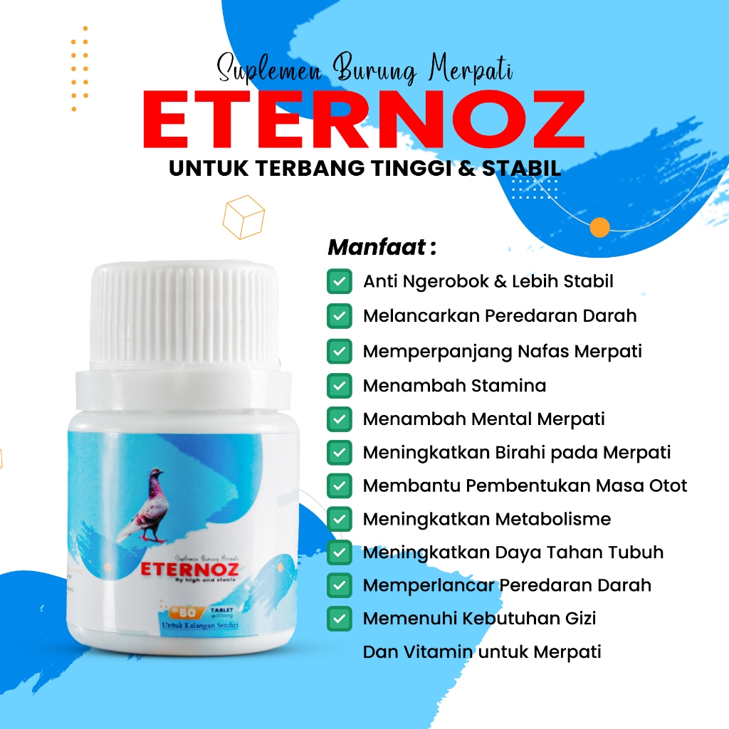 ETERNOZ - Jamu Merpati untuk TERBANG TINGGI & STABIL untuk Merpati Kolong Bebas dll