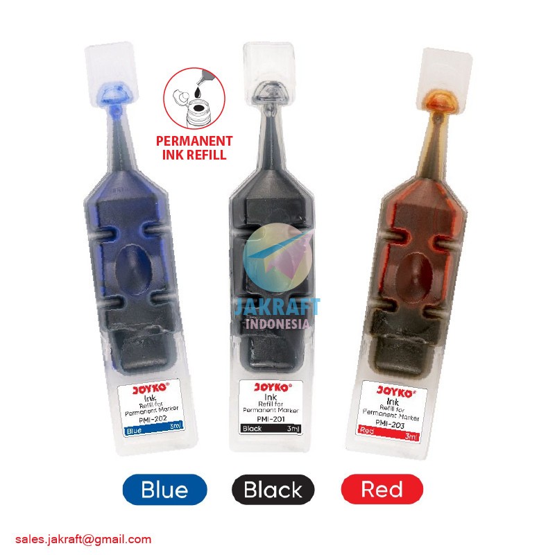 

JOYKO Tinta Refill Spidol Permanen PMI-201 HITAM Permanent Ink