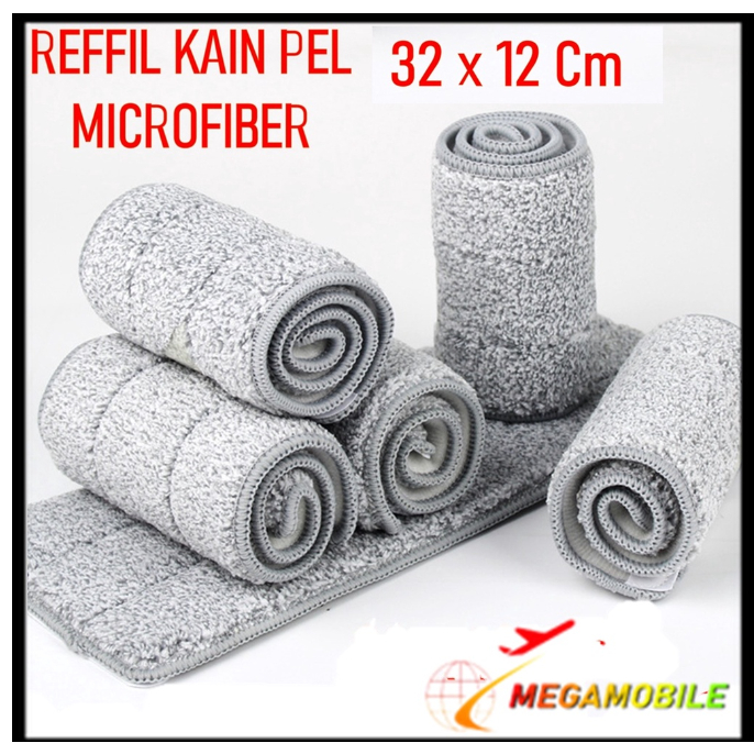 MM - Refill Kain Pel Microfiber Kain Pel Ultra Mop 32 x 12 Cm Kain Pel Microfiber Refil Baru Murah I