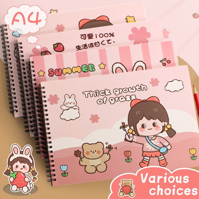 Buku Gambar Kosong A4 Tebal Buku Gambar Anak-anak Buku Gambar TK Buku Gambar Khusus untuk Siswa Seko