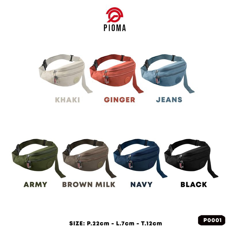 Tas waistbag Pioma P0001 slingbag cewek wanita pinggang Hs