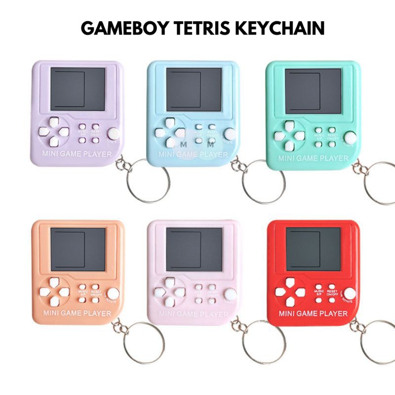 Mainan Game Mini Tetris Portable Klasik / Gantungan kunci gamebox / gameboy mini / ganci gembot / ga