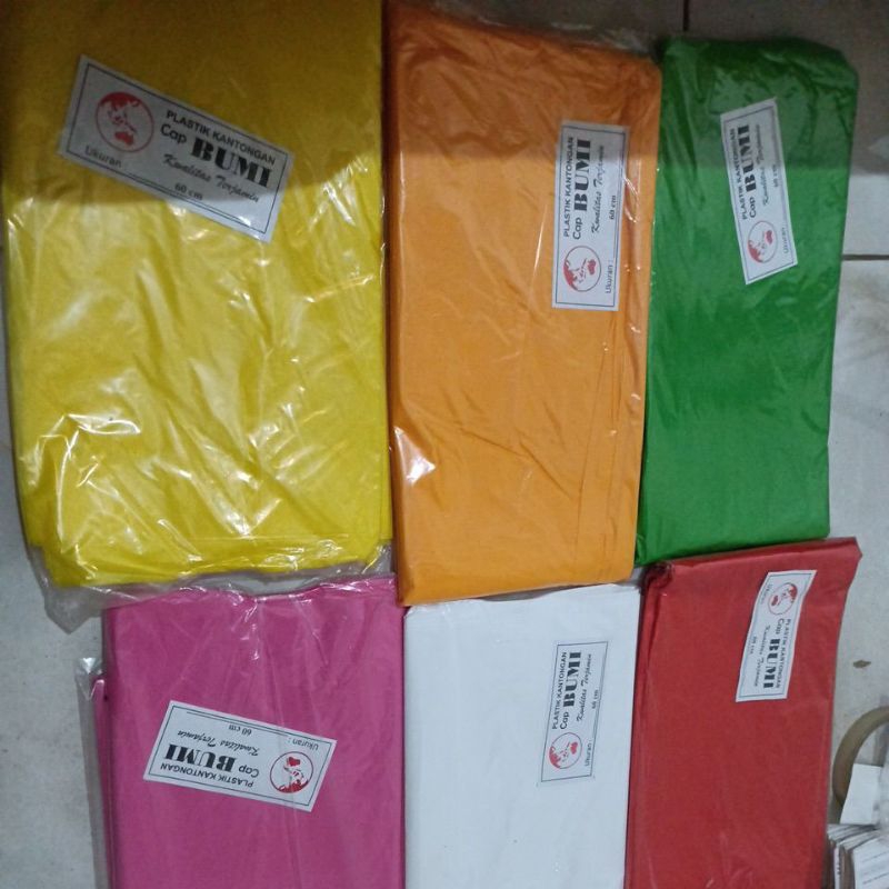 plastik cap bumi mengkilat harga per 1 pack