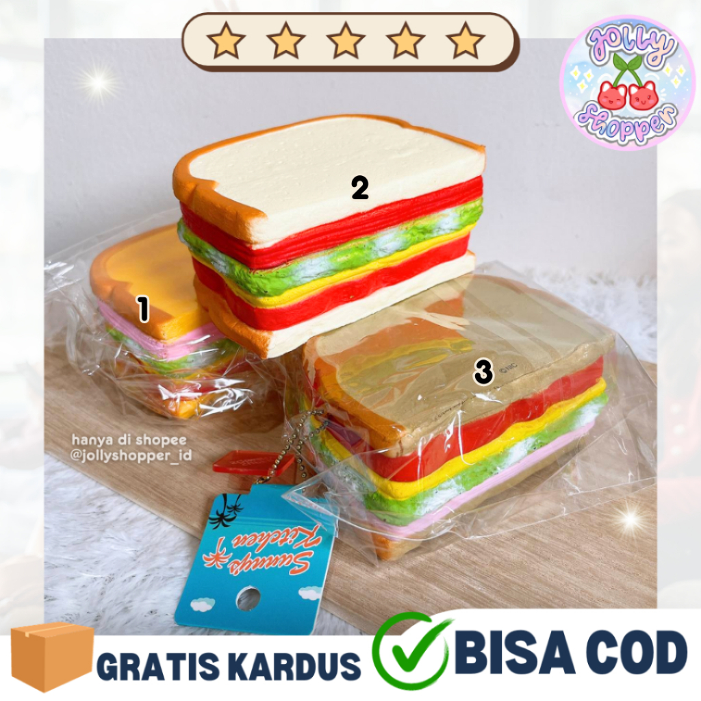 [READY STOCK] Sunny's Kitchen Sandwich Squishy / BNIP Licensed