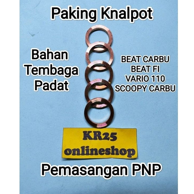 Paking Knalpot Asbes Knalpot TEMBAGA Beat Old Beat FI  Vario 110
