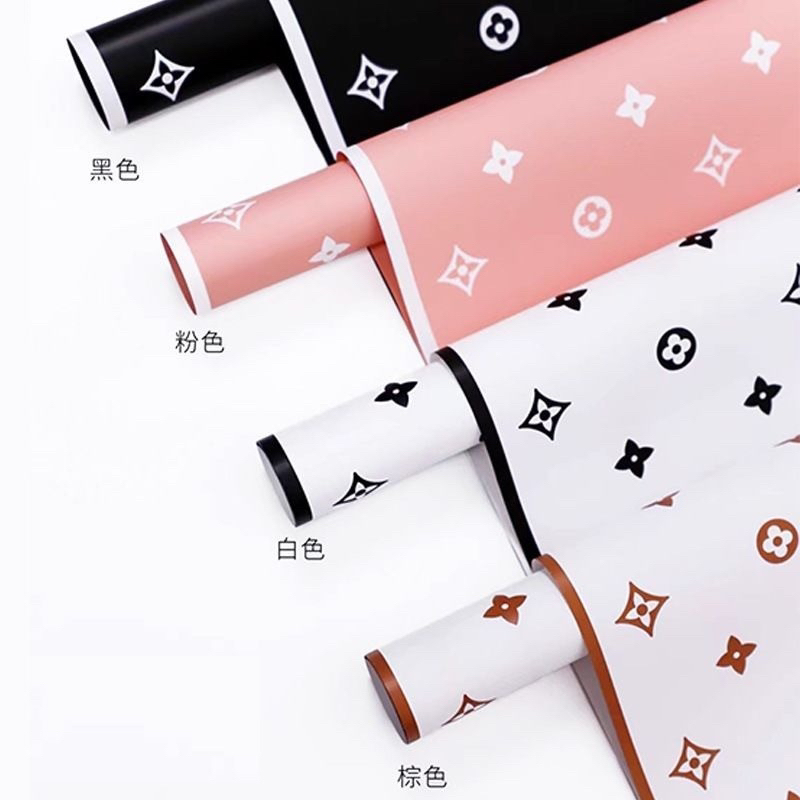 

Kertas Cellophane Buket Bunga Branded / Flower Wrapping Lv / Cellophane Motif LV