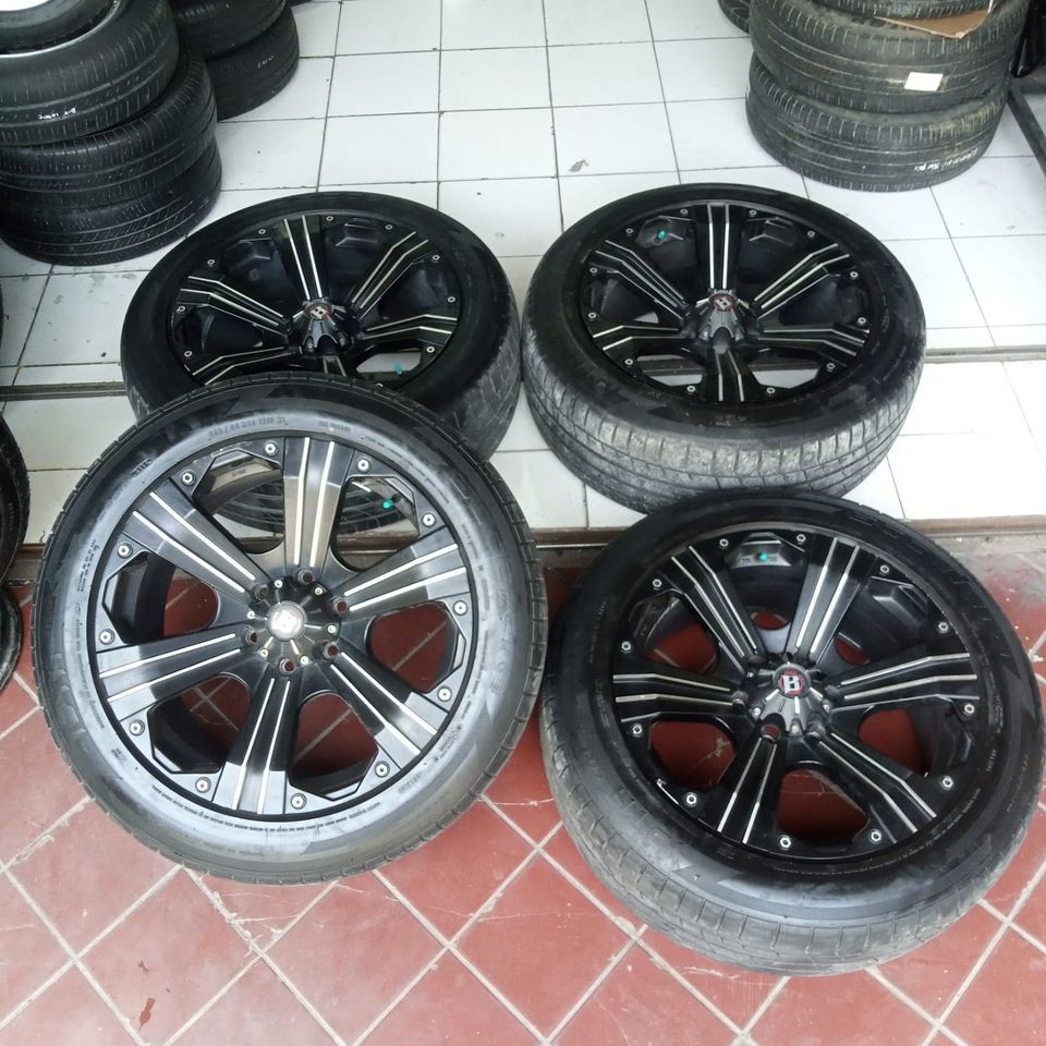 paket velg dan ban mobil hilux triton pajero fortuner type EMR ring 20 pcd 6x139 plus ban