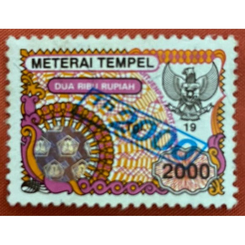 MATERAI LAMA 2000 RUPIAH TAHUN 2000 BECAP ASLI