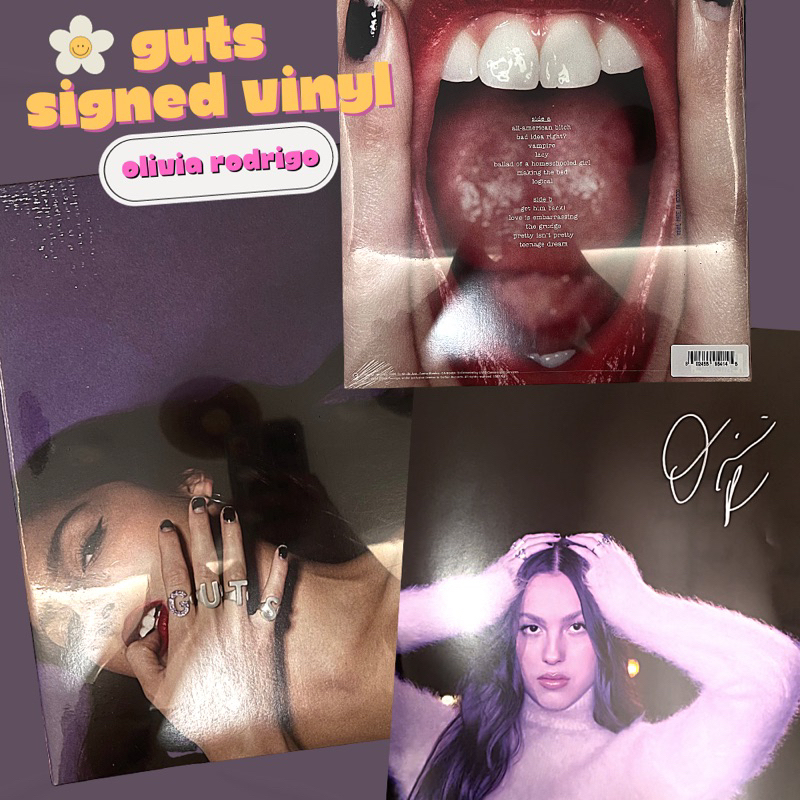 [READY STOCK] Olivia Rodrigo OFFICIAL Signed GUTS Vinyl LP