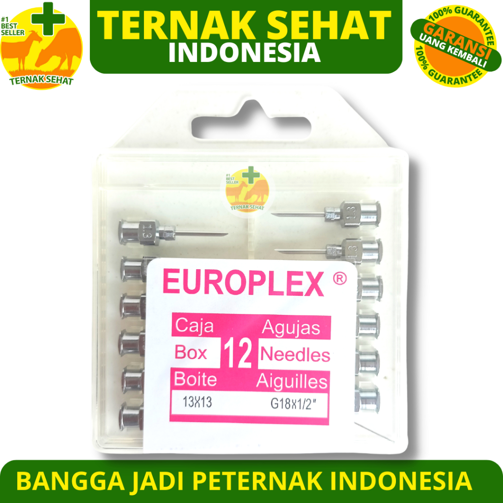 JARUM EUROPLEX 18G 1 PCS (1Jarum) / Needle syringe europlex