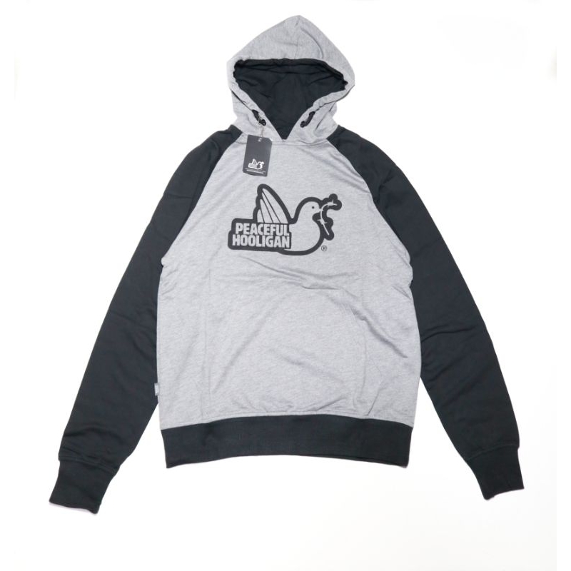 Peaceful Hooligan Cambridge Hoodie Grey / Black Original