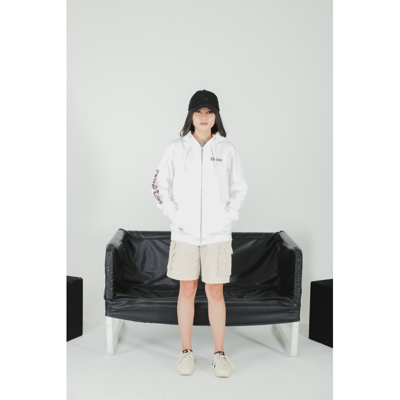 DEVOID ZIPPER HOODIE FONT ART