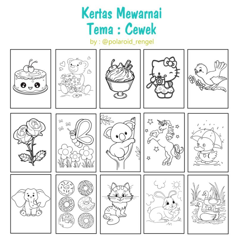

Kertas Mewarnai A4 isi 15 lembar - Kertas Gambar Kertas Mewarnai