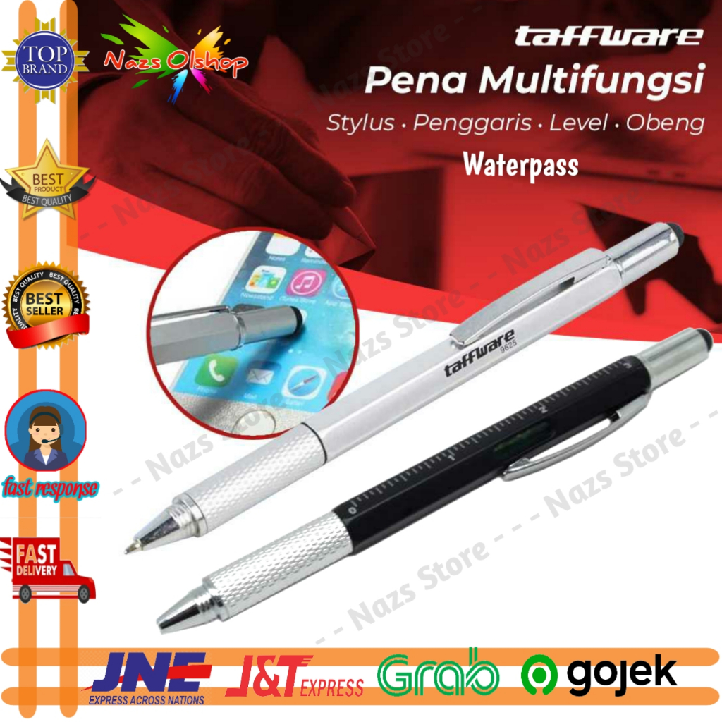 

Ballpoint Pulpen Multifungsi 5 in 1 Pena + Stylus + Penggaris + Level Kemiringan + Obeng