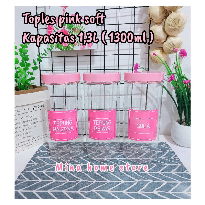 Toples Bumbu Plastik Tutup Pink Soft TANPA STIKER