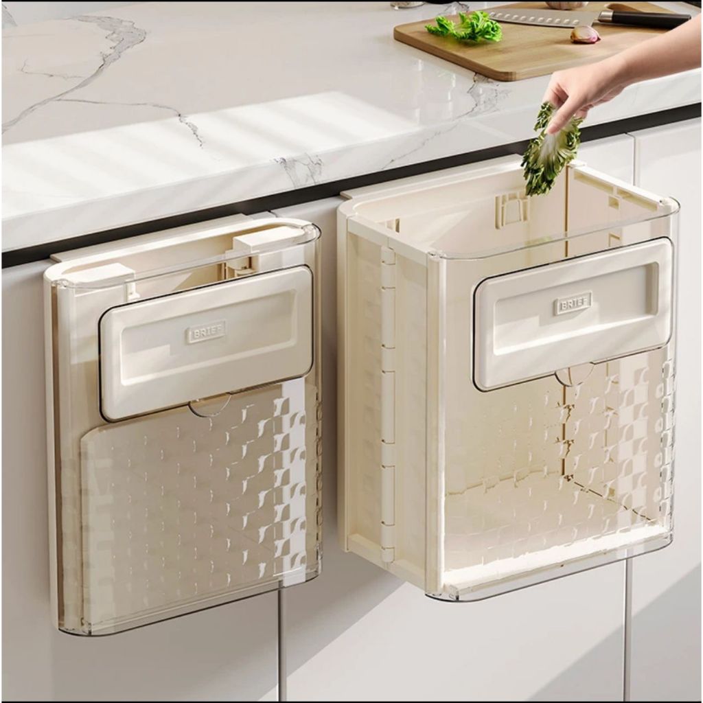 JKL Tempat Sampah dapur / Tong Sampah Plastik / Tempat Sampah Kamar mandi/Kotak Sampah Tempel