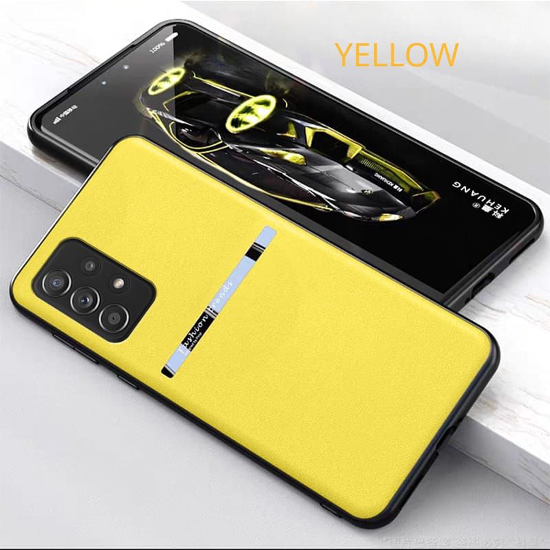 case SAMSUNG A73 5G Bahan kulit softcase trendy fashion design casing cover