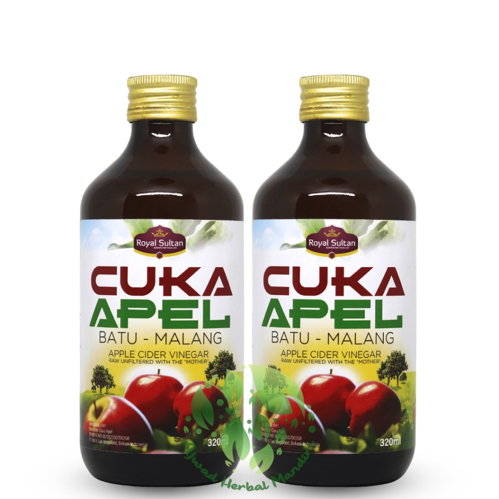 

Paket 2 Botol Cuka Apel Batu Malang Royal Sultan 320ml With Mother - Organic Apple Cider Vinegar