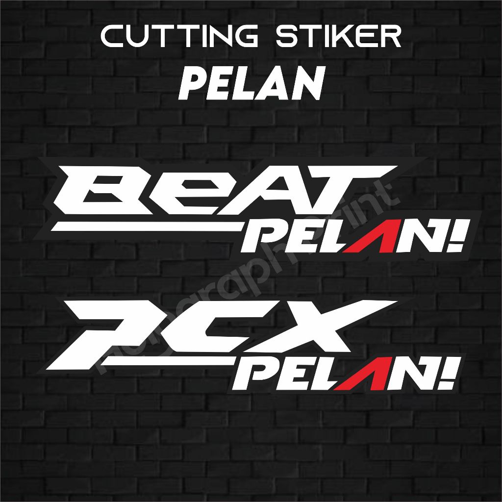 Stiker Beat Pelan Sticker Cutting Beat Pelan Stiker Motor Viral Stiker Pelan