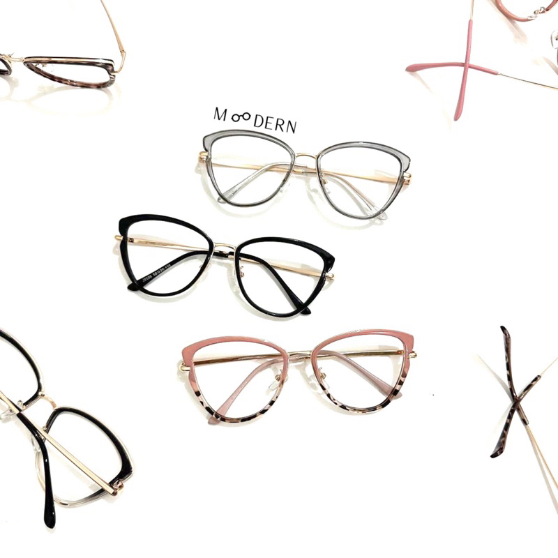 𝐌𝐨𝐨𝐝𝐞𝐫𝐧 - Frame Kacamata M8506 Cat Eye Perempuan
