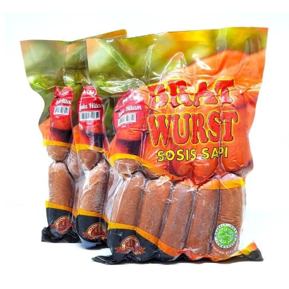 

Sosis Sapi Bratwurst Lada Hitam Mini isi 10 pcs