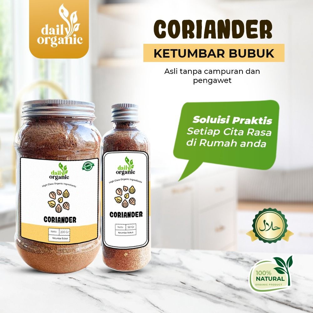 

Ketumbar Bubuk by Daily Organic Coriander Powder Premium 230 Gram