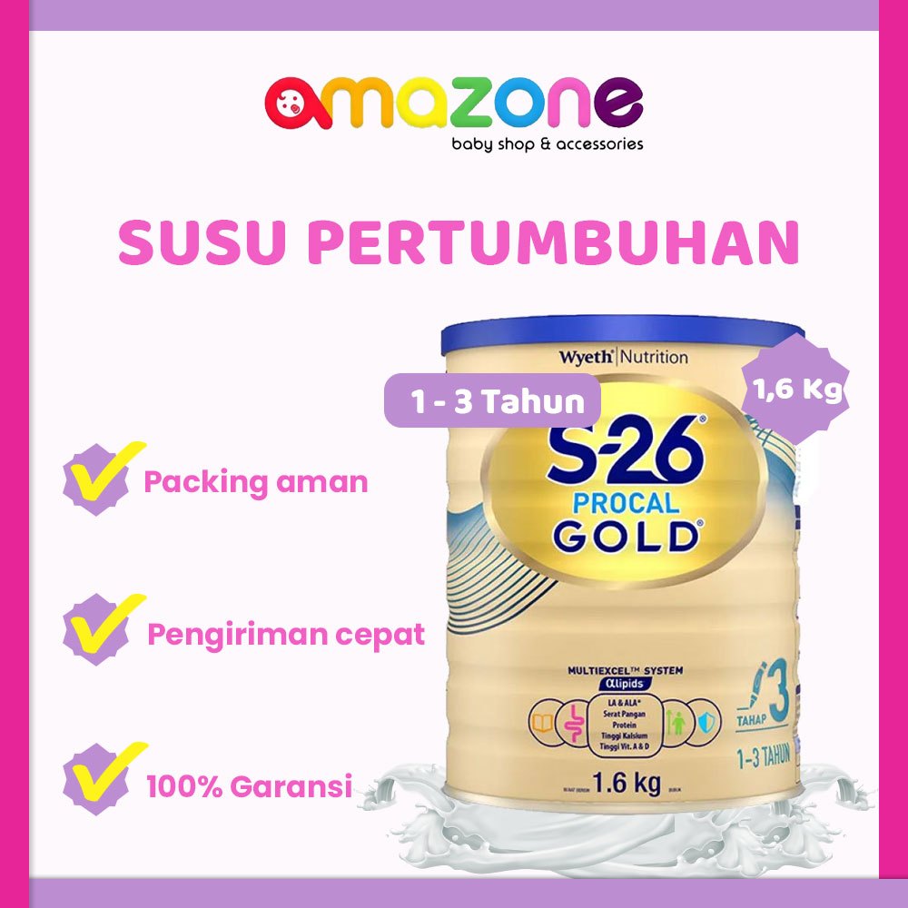 S-26 Procal Gold 1- 3 Tahun 1600 gram Susu Balita Pertumbuhan Anak