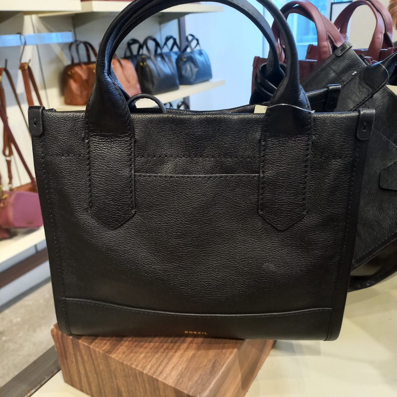 Foss*l kyler satchel black brown ready stock