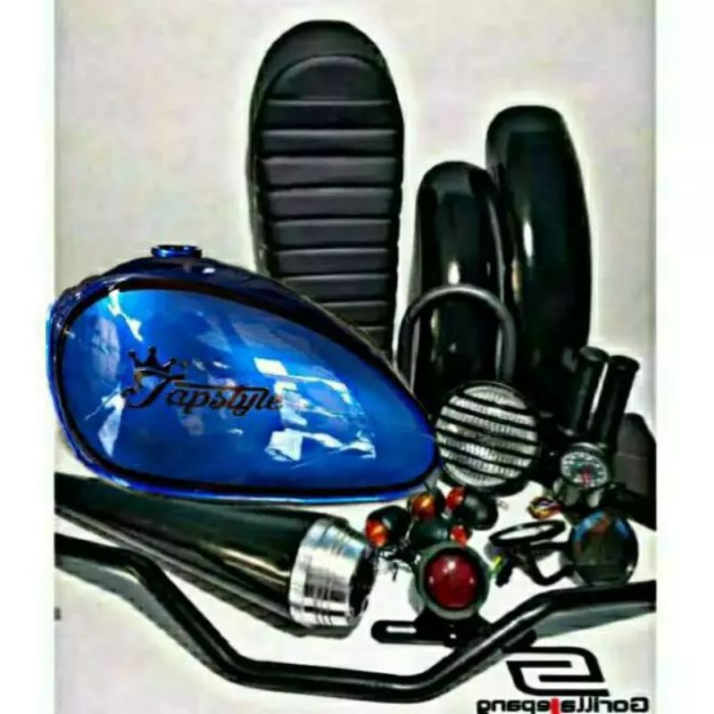 Paket bodyset bodi custom japstyle set aksesorisnya GLPRO CB MEGAPRO TIGER VIXION BYSON