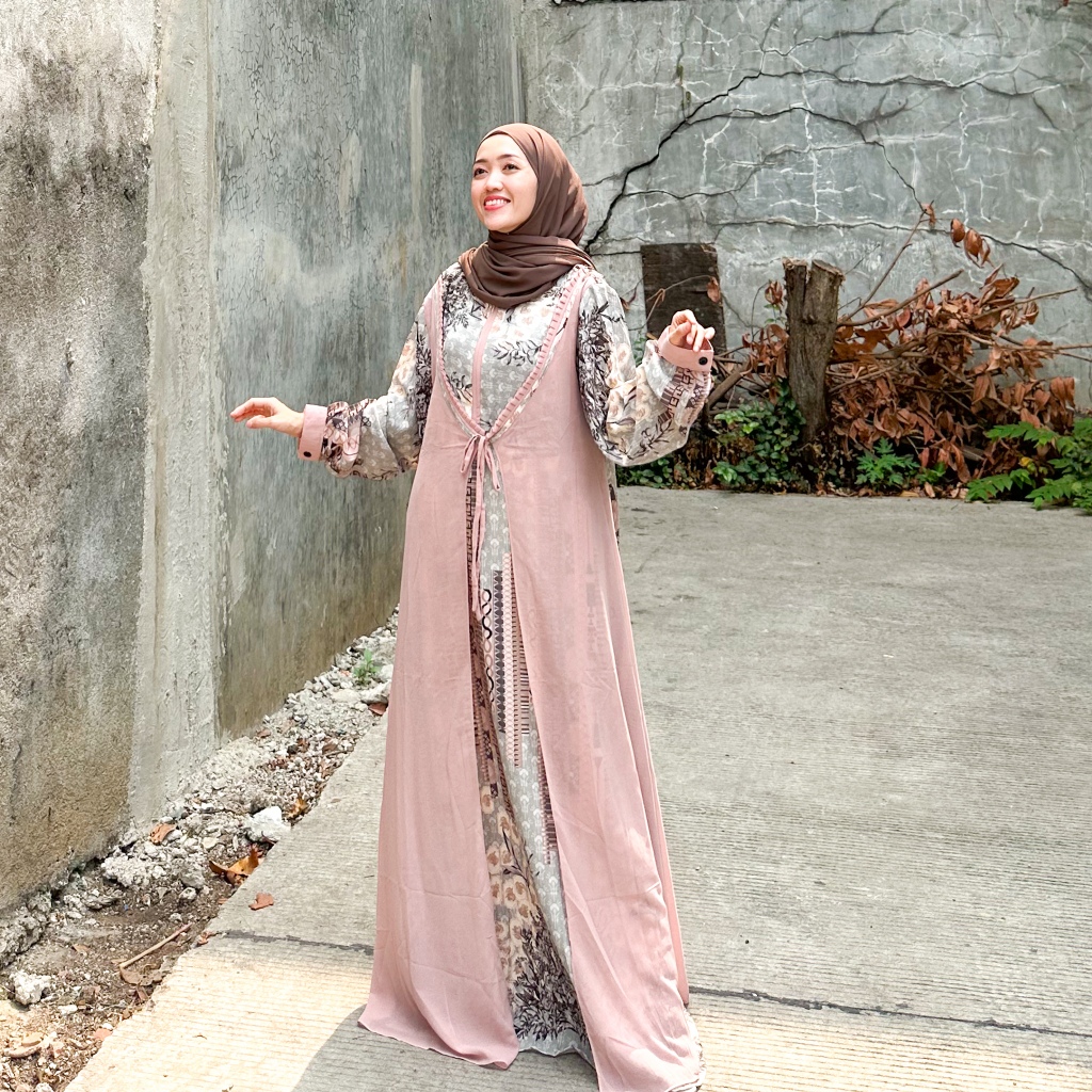 Joley Cloth - Salsabila Dress Muslimah Jombo Baju Lebaran Terbaru Gamis Pesta Kondangan Bigsize