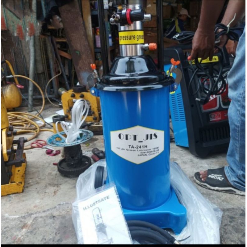 Pompa gemuk 15 liter OPT jis Air grease pump lubricator
