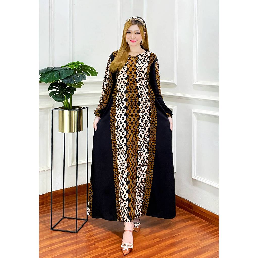 Shakira Long Dress Shakira Premium Batik Cap Wanita Panjang Muslimah | Daster Sekdress Sackdress