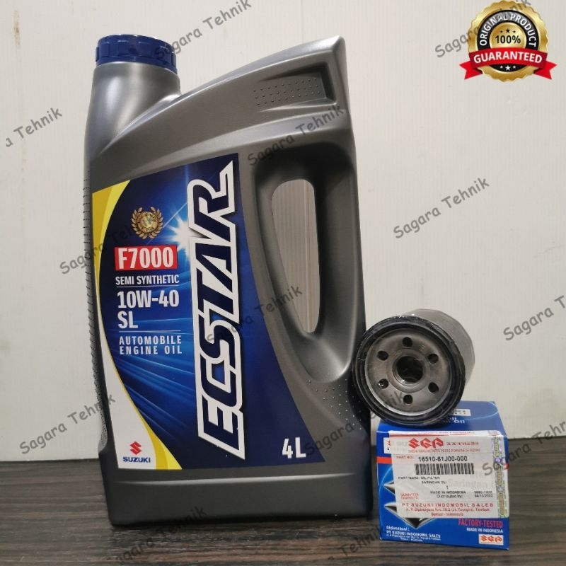 PAKET OLI + FILTER OLI ECSTAR SGO 4LITER APV KARIMUN FORZA FUTURA INJECT FILTER OLI SGP