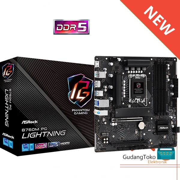 ASROCK B760M PG LIGHTNING DDR5 (LGA1700 / B760 / DDR5)