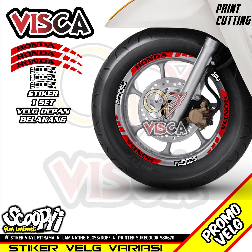 Stiker Velg List Velg Motor Stiker Velg Scoopy Ring 12