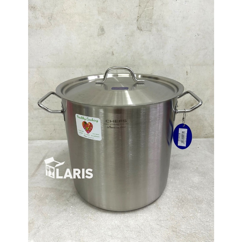 Bima Chefs Stock Pot 28cm 17,2 Liter Panci Stainless Bima Bahan Tebal Berkualitas