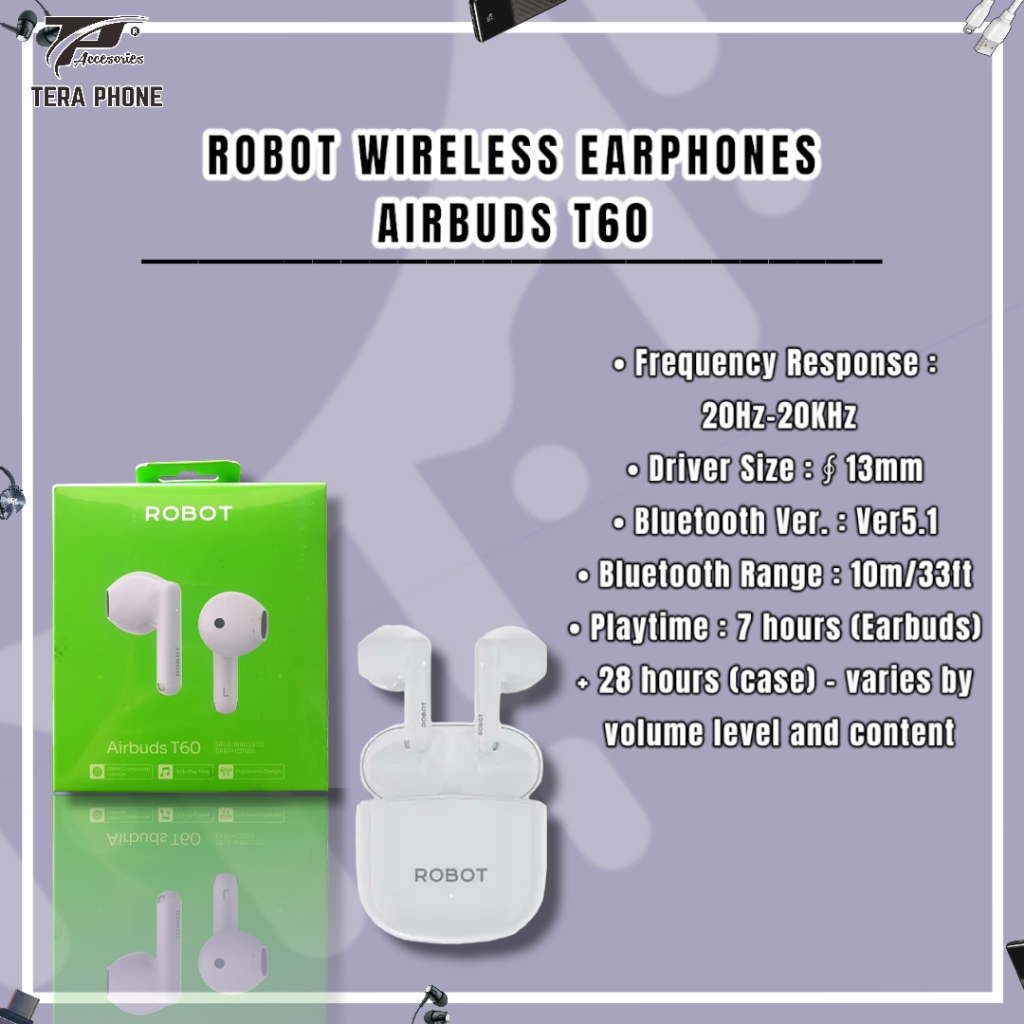 HEADSET BLUETOOTH / TWS BLUETOOTH ROBOT T60