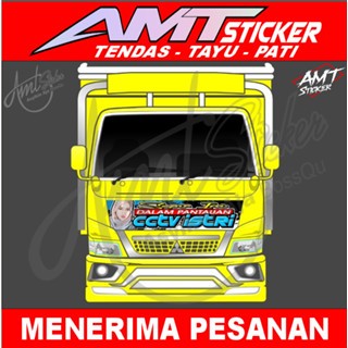 Stiker Decal Kabin Depan Truck Canter - CCTV ISTRI - Bisa Custom Desain Bebas