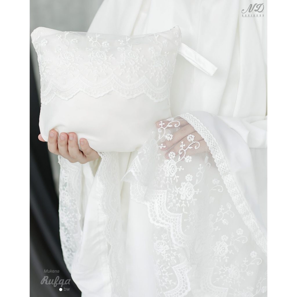 Mukena Rufqa Putih Polos Mukena Putih Tulang Mukena Dewasa Mukena Cantik Mukena Renda