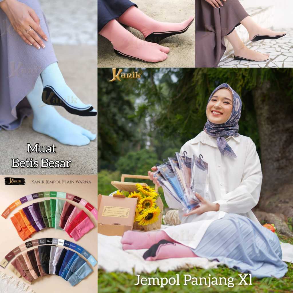 Kaos Kaki Jempol Polos Panjang Selutut Jumbo XL Kanik Muat Betis Besar Kaus Kaki Jempol Selutut Musl