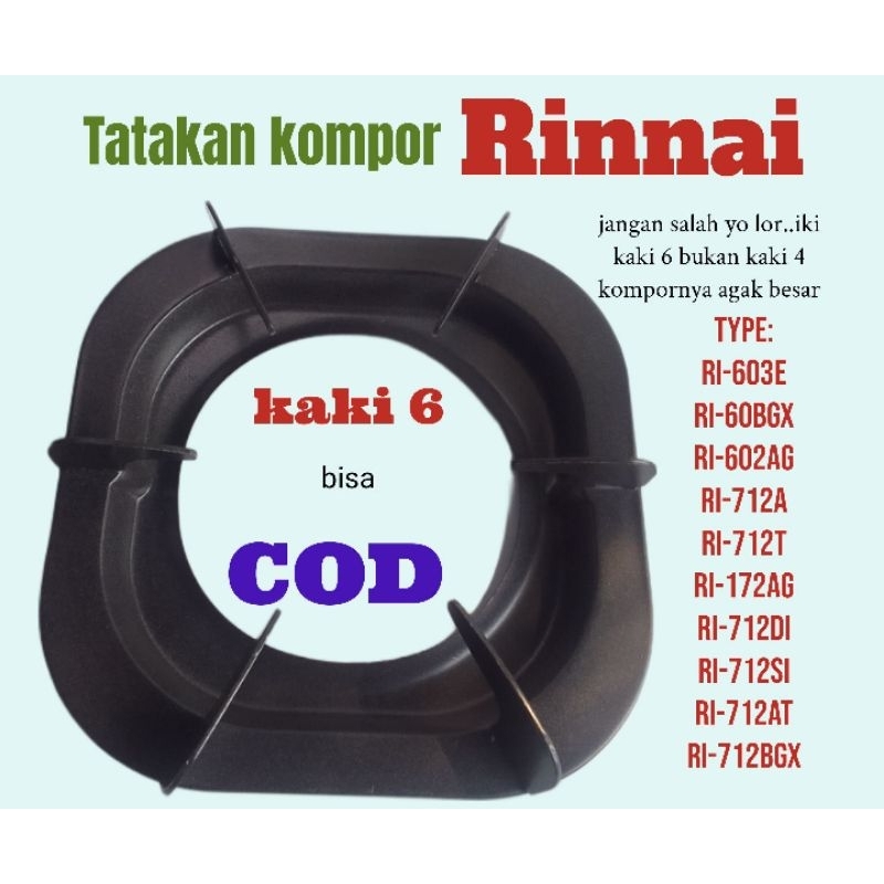 Tungku kompor kaki6 Tatakan kompor kaki6 tungku rinnai tatakan rinnai kaki 6 kompor gas Rinnai kompo