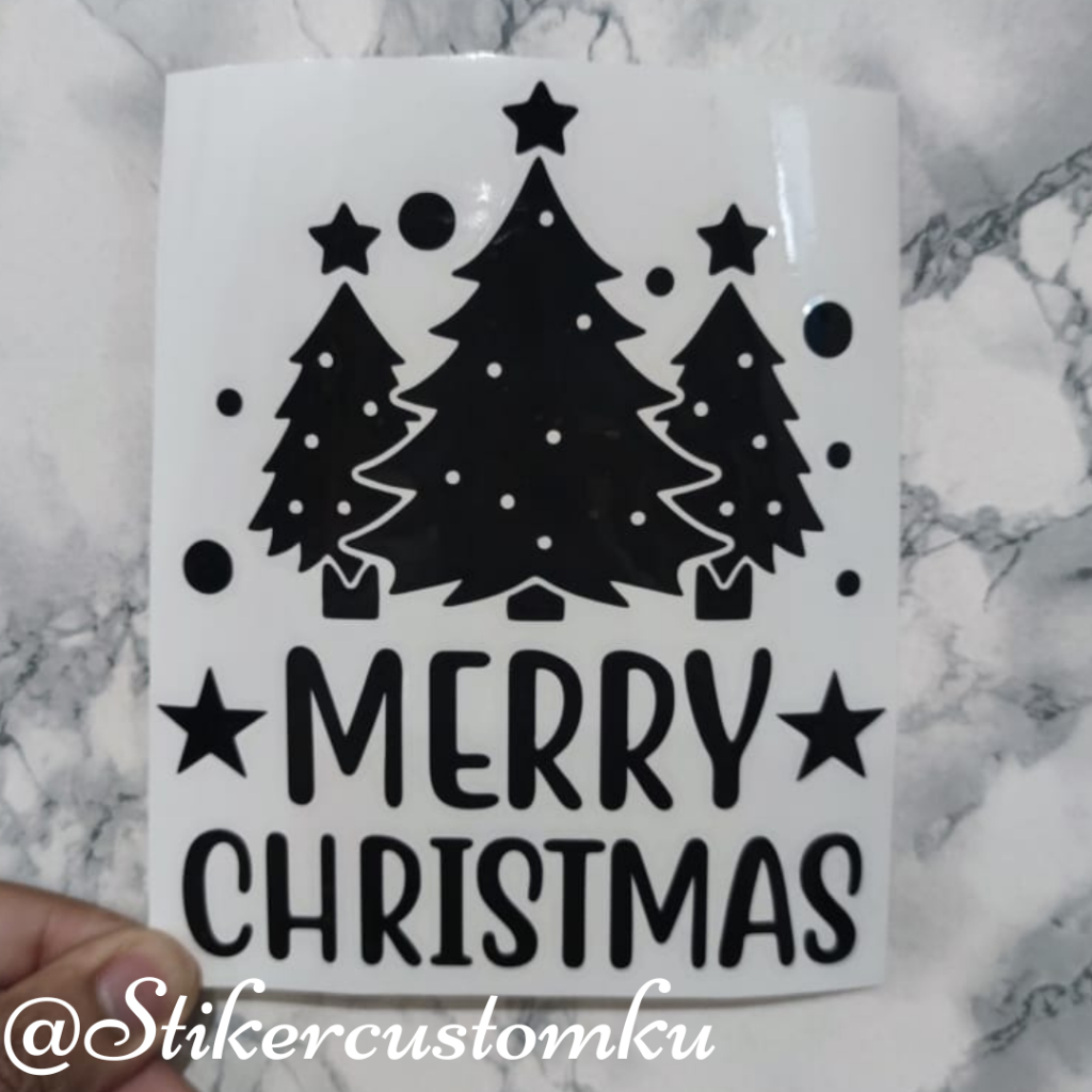 

Sticker Balon Merry Christmas Stiker Cutting Natal Balon PVC Type 15
